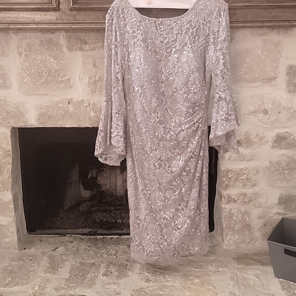 Sequins Gray Dress - Size 8